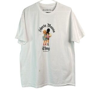 40s & SHORTIES Zumiez Mens Graphic Tee White Shorty Wanna Thug *As Is* L